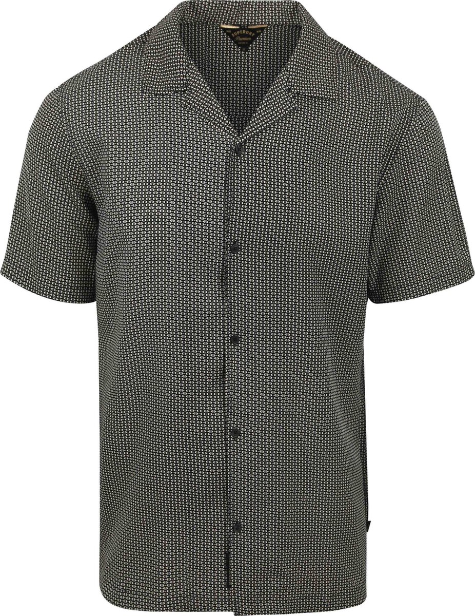Superdry Overhemd Short sleeve Lucy Mono Print – Heren Overhemden Casual Zwart
