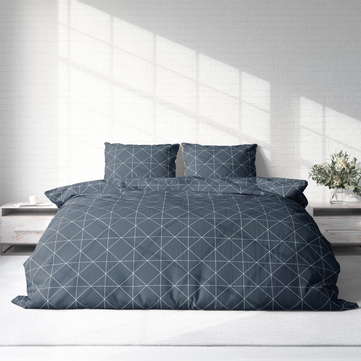 Dekbedovertrek Flanel - Winter - 240 x 220 cm - Lits-Jumeaux - Ruit