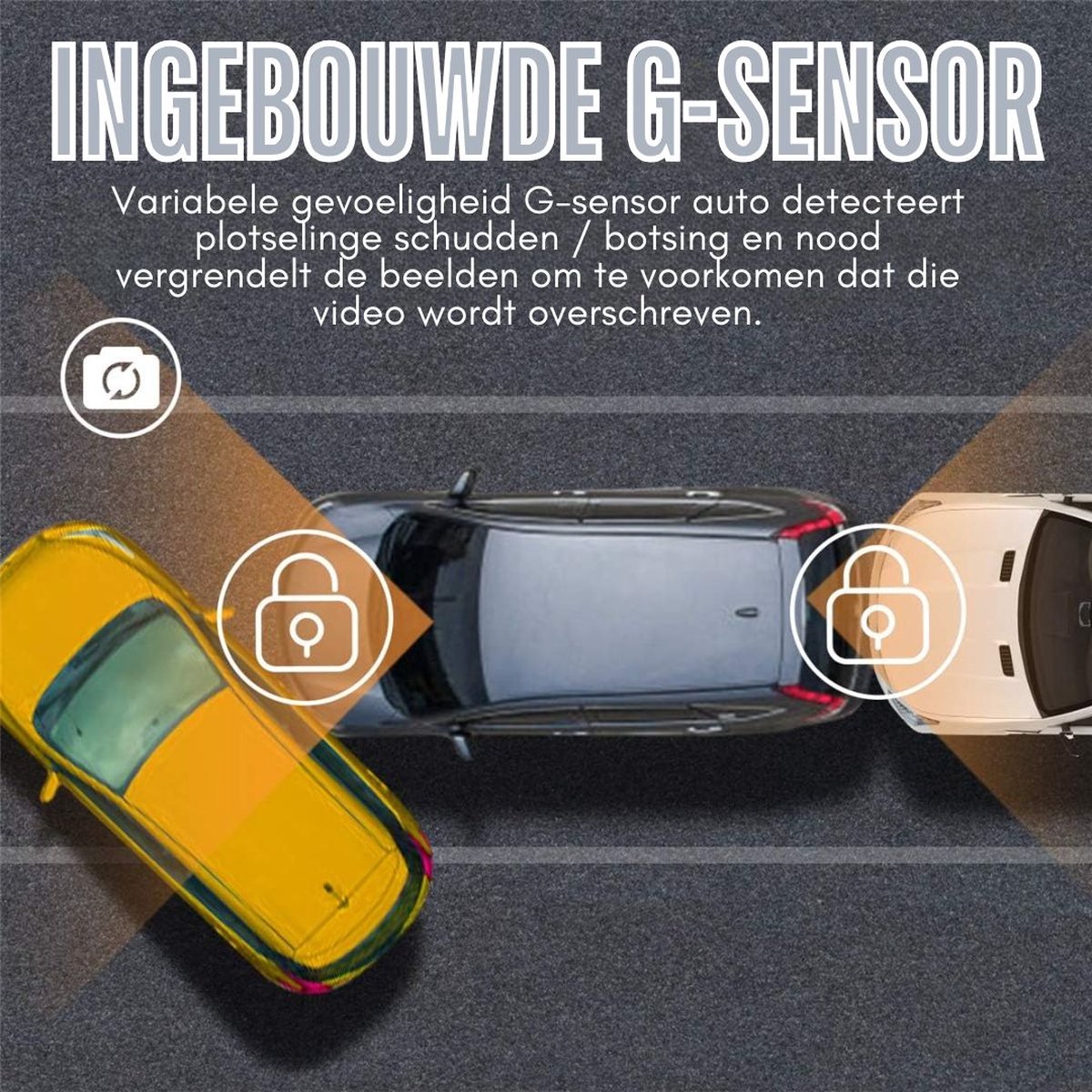 DD Dashcam voor Auto voor en Achter - Achter Draadloos - Full HD Gps - 4x9x6cm - Zwart – foto 3