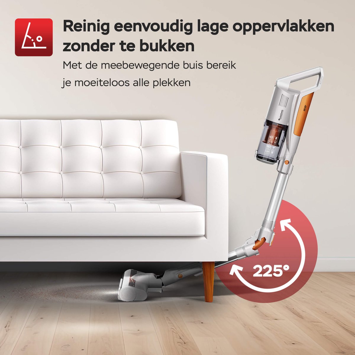 TurboTronic TurboTronic CV11 Steelstofzuiger Oranje Zilver - afbeelding 2