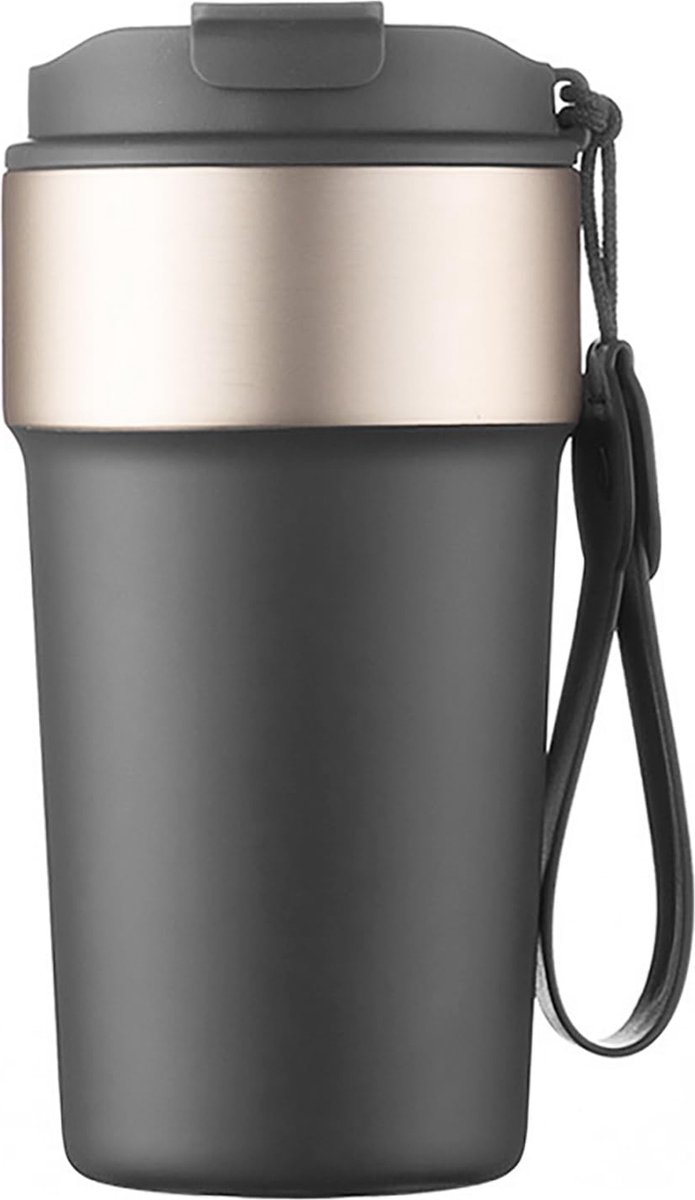 Goodivery ® Thermo Koffiebeker 500 ml met Dubbele Drinkopties en Draaggemak