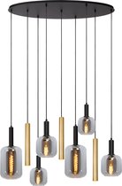 Lucide JOANET - Hanglamp - 4xE27 & 3xGU10 - Messing
