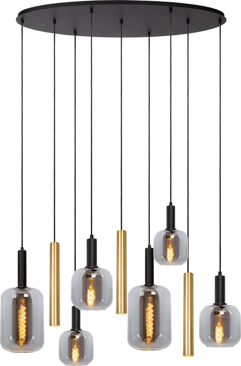 Lucide JOANET - Hanglamp - 6xE27 - Messing