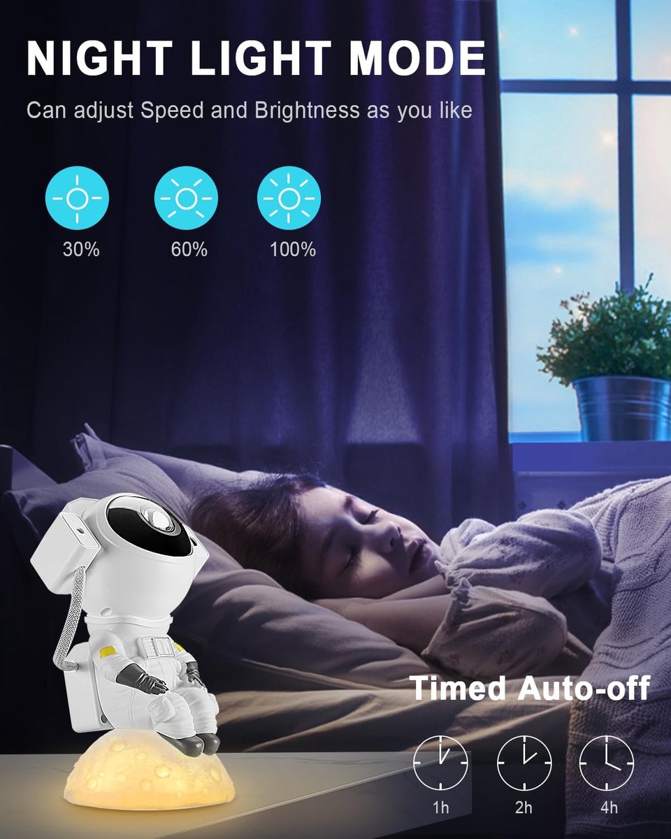 Bluetooth Astronaut Star Light Projector LED Slaapkamer Sfeer Nachtlampje Aurora Moon Nebula Galaxy Verlichting voor kinderen – foto 5