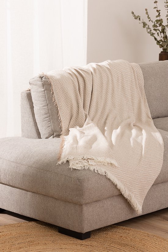 Belmarti® Plaid Kenya 180x260 Taupe - Stijl, warmte en comfort in perfecte balans - Premium Belmarti kwaliteit