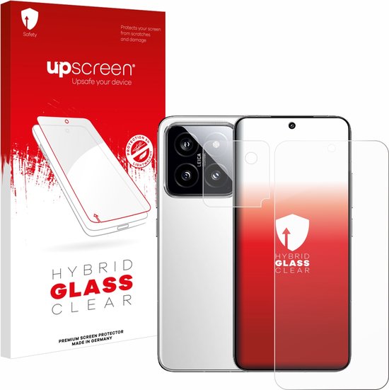 upscreen - Protection d'écran pour Xiaomi 14 (Avant + Caméra) - Film Film de protection Verre de protection transparent