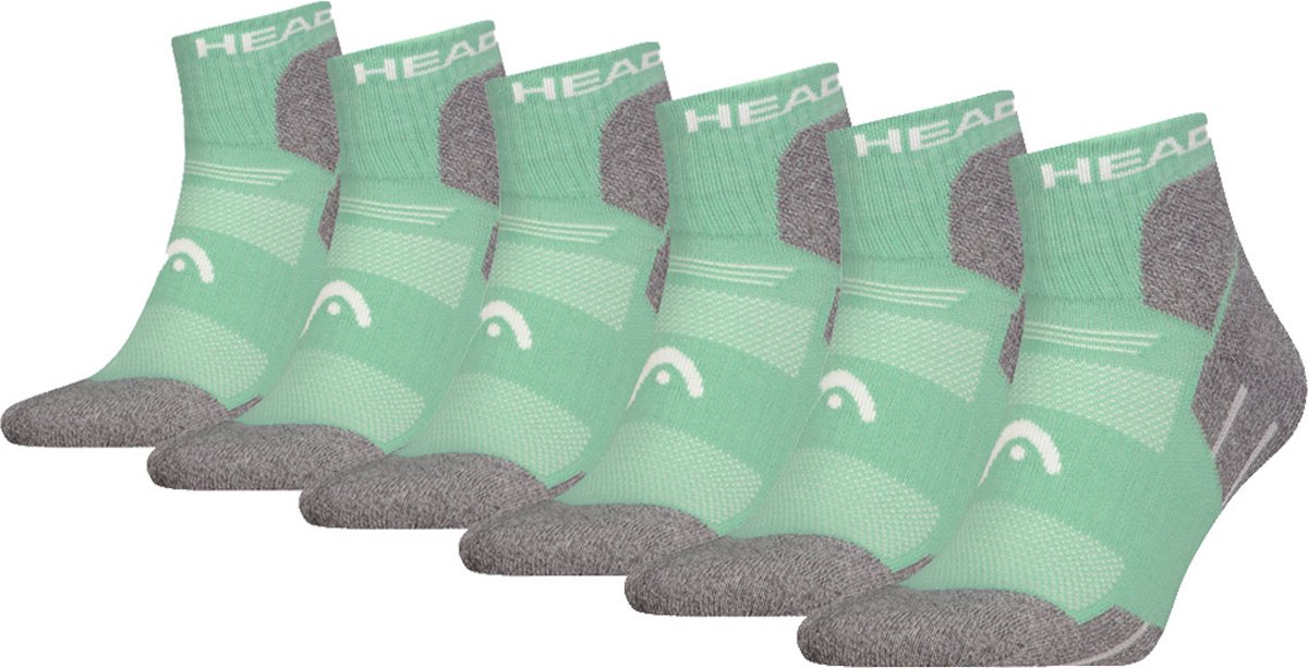 HEAD Wandelsokken All Climates Hiking Quarter 6 paar Halfhoge Hiking Sokken -Licht Groen