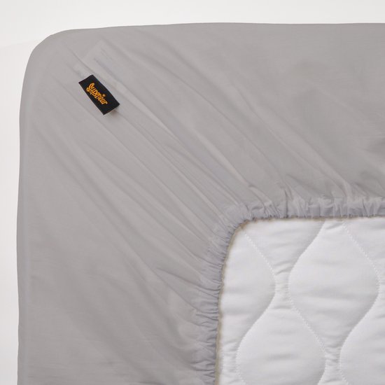 Superieur Hoeslaken - 140x200 cm - Grijs - 100% katoen van Utopia Bedding — afbeelding 2