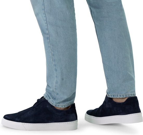 Foto: Manfield heren donkerblauwe su de loafers maat 43