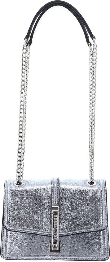 GUESS Sac à épaule Sac à épaule bandoulière Gilded Glamour Mini Convertible Flap Silver Argenté