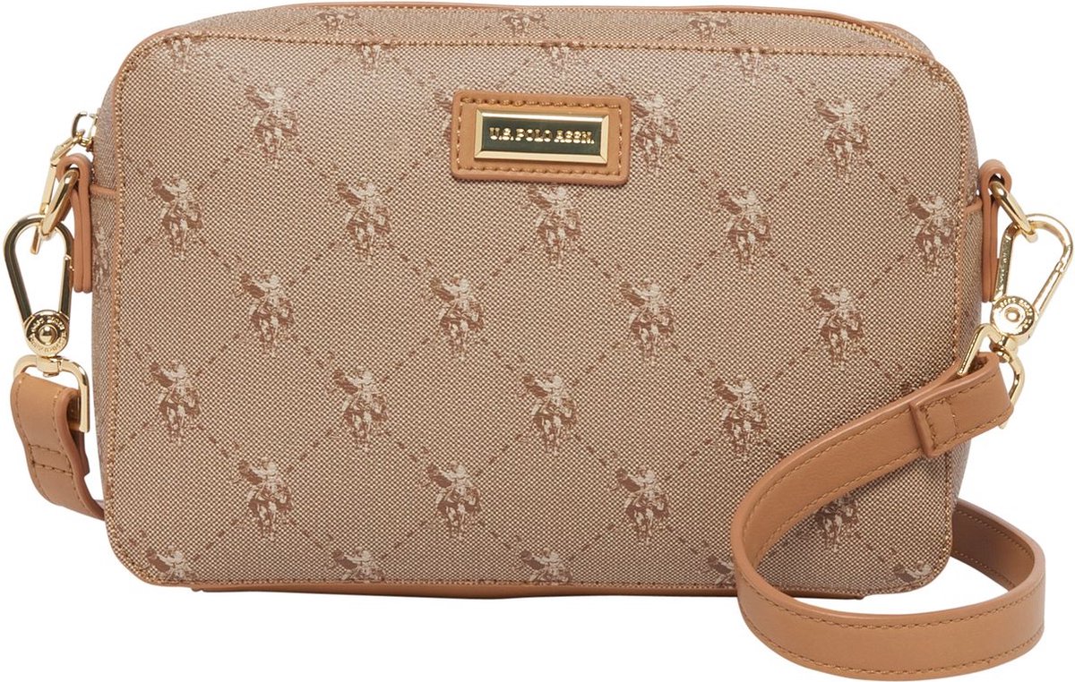 U.S. POLO ASSN. Schoudertas Hampton Crossbody Bag Camel Beige