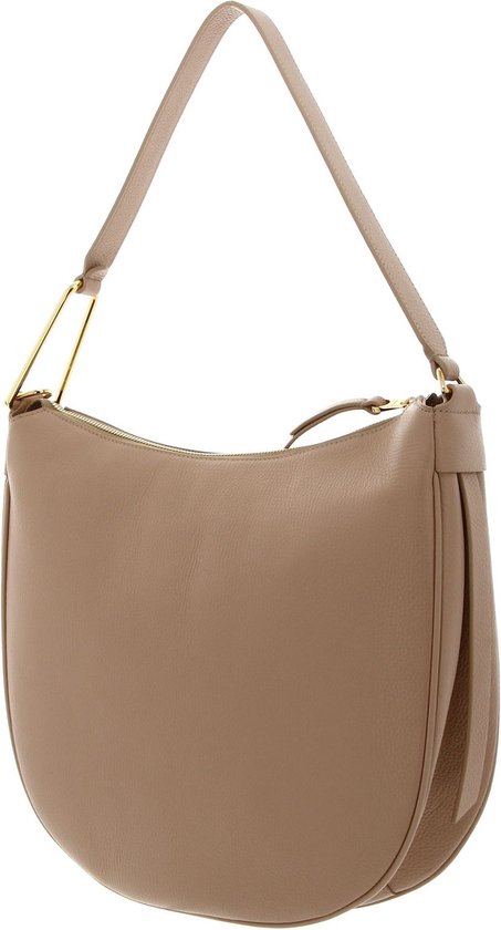 COCCINELLE Cuir Sac à épaule Priscilla Handbag Grained Leather Toasted Beige
