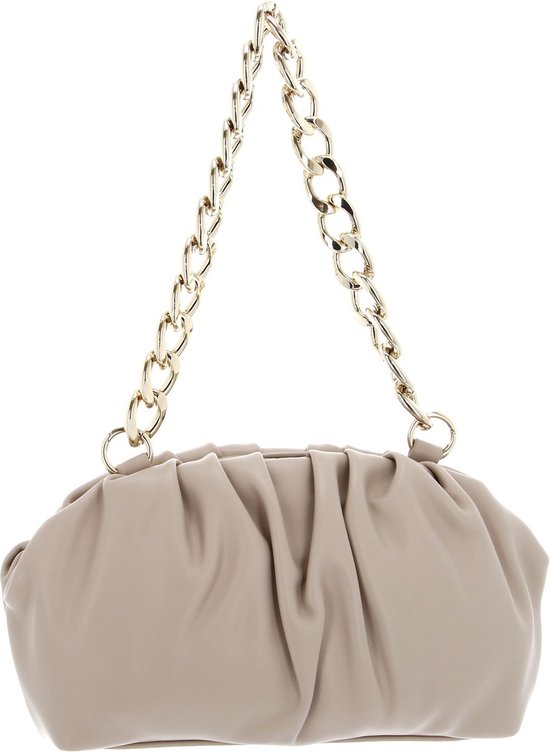 SEIDENFELT MANUFAKTUR Sac à main Sac à épaule bandoulière Eke Clutch Wool / Gold Beige
