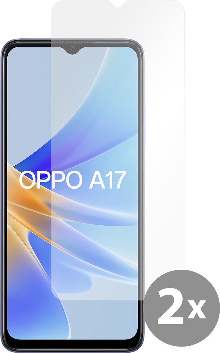 Cazy screenprotector geschikt voor OPPO A17 - Screenprotector Gehard Glas - 2 Stuks