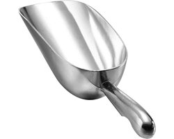 IJsblokjes schep - ijsschop - ijsschep - 21.6*7.8*4.6cm - 12 oz - Aluminiumlegering - zilver - ijs tools - Multifunctionele schep - Voor dierenvoeding, snoep, ijsblokjes