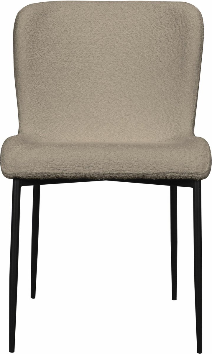 Selsey Neul - Beklede stoel - Grijsbeige op zwarte poten