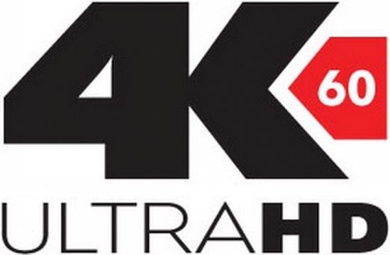 4K ULTRA HD logo met rode 60.
