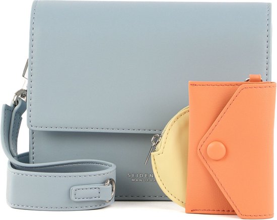 SEIDENFELT MANUFAKTUR Sac à épaule bandoulière Bjerka Crossbag Dusty Blue Bleu clair