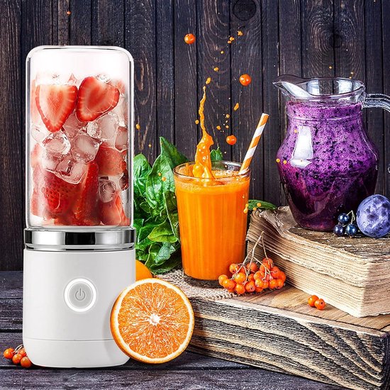 Mini Glazen Mixer Draagbare Smoothie Maker - USB Blender 350 ml - Shopnaam . — afbeelding 5