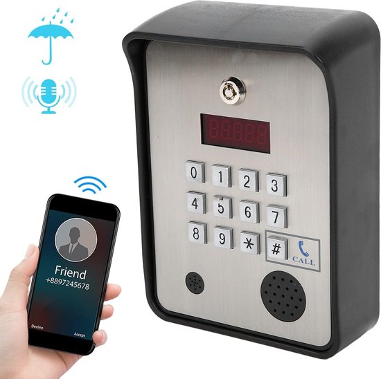Deur Toegangscontrole Systeem Draadloze Intercom Waterdicht Afstandsbediening Toetsenbord - Ondersteuning 800 Gebruikers voor Appartement EU . — afbeelding 5