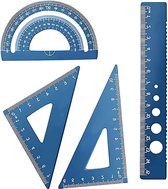 Sheryl&Rain 3-delig Geometrische Liniaal Set - Multifunctioneel Tekengerei Voor School & Kantoor