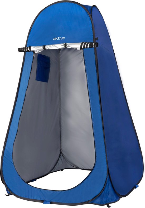 HIXA pop-up douchetent – blauw – 120x120x190 cm – polyester