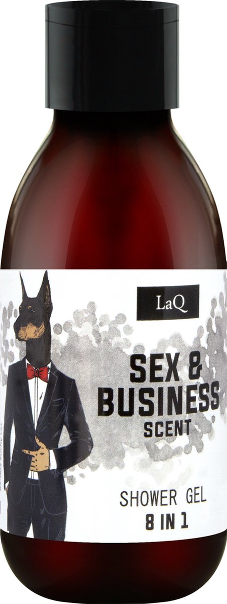 LaQ Doberman Travel Shower Gel – Vegan Douchegel Mannen – Geschikt voor Handbagage – Natuurlijke Ingrediënten – 100ml