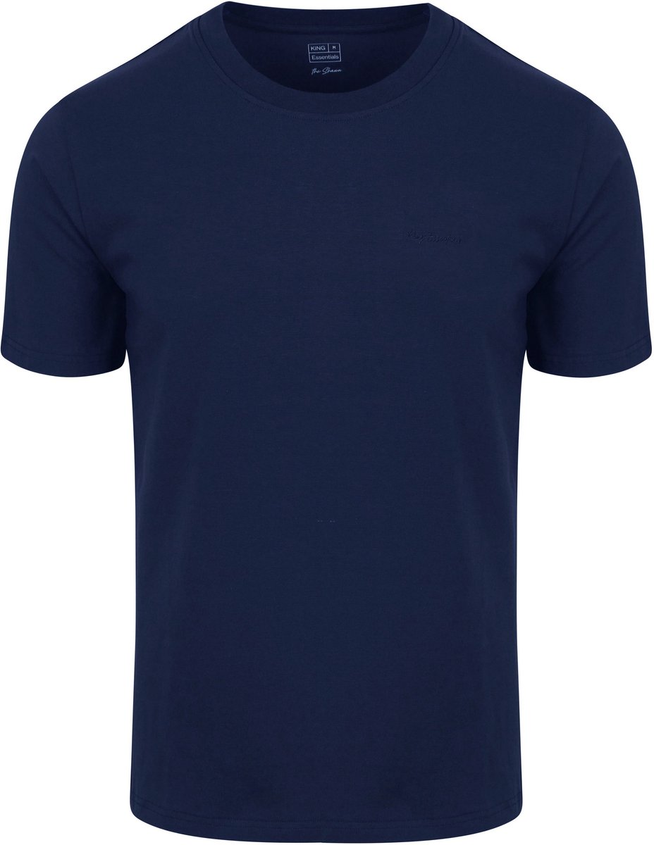 King Essentials The Shawn T-Shirt Donkerblauw (navy) - Maat S - Heren - Casual T-shirts