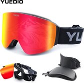 Yuedio Skibril FLIP-UP Glasses Blackred - wintersport zonnebril sneeuw ski bril