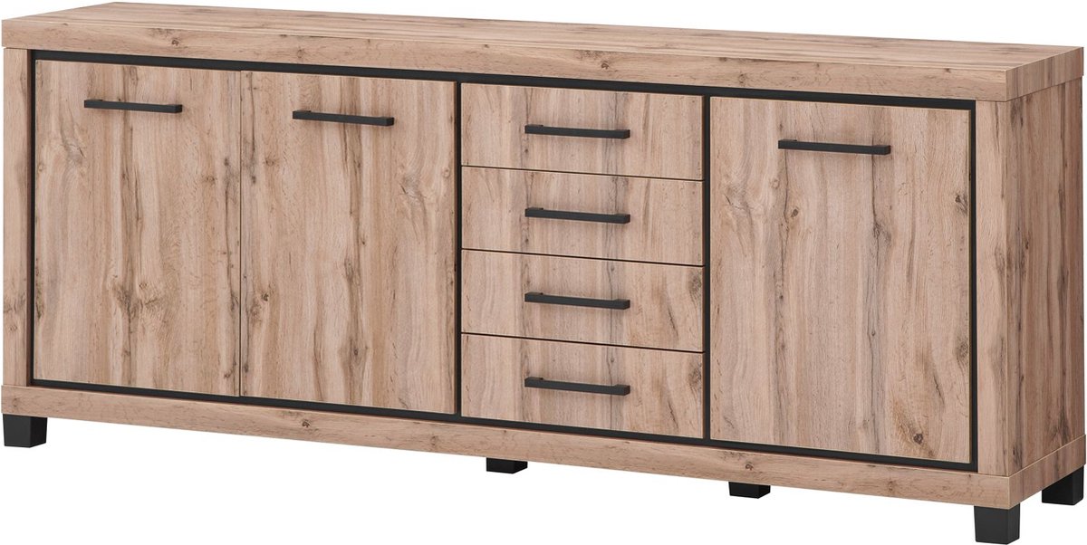 Belfurn - buffet-dressoir 225cm elegant in canada eik decor