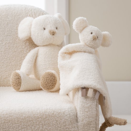 Nattou TEDDY Maxi Knuffeldoekje - Muis - 35 cm - Ecru van Nattou — afbeelding 3