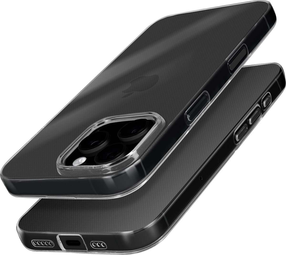Mayaxess, Beschermhoes Geschikt voor Apple iPhone 16 Pro Max Silicone Zacht, Transparant