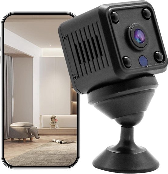 Trend Goods - Verborgen Spy Camera Alarm Klok - Spy cam - Wekker - Wifi camera binnen met App - Beveiligingscamera voor binnen FULL HD 1080P - Incl. 64GB Micro SD kaart - Nachtzicht - Bewegingssensor