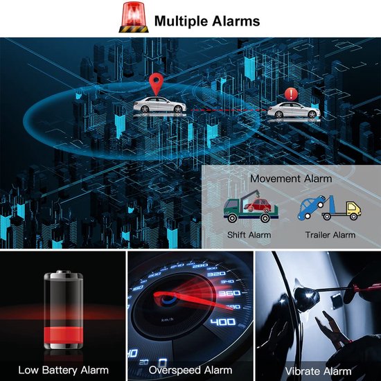 TKMARS 4G GPS Tracker Auto zonder Abonnement