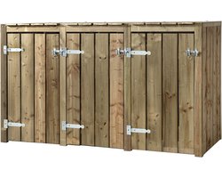 Containerombouw Andre | Kliko Ombouw Driedubbel | Containerberging | Containers kast | Container berging voor 3 kliko's | Wood Selections