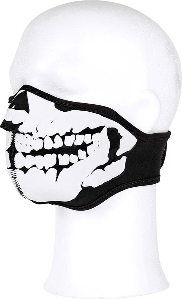 Biker Mask Neoprene Skull 3D Zwart