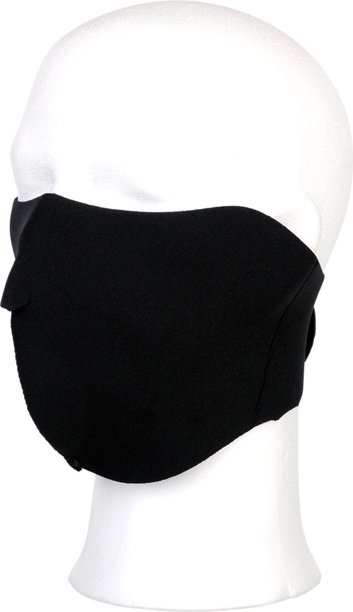 Biker mask half face Zwart