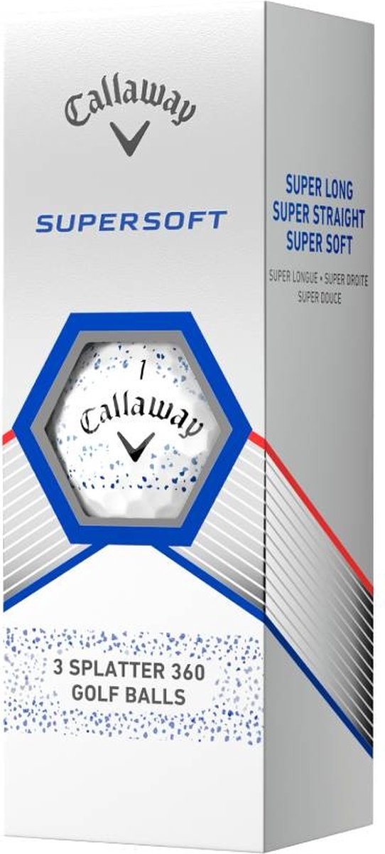 Callaway SuperSoft Splatter 360 Blue 2024 Golfballen - Wit Blauw van Merkloos — afbeelding 3