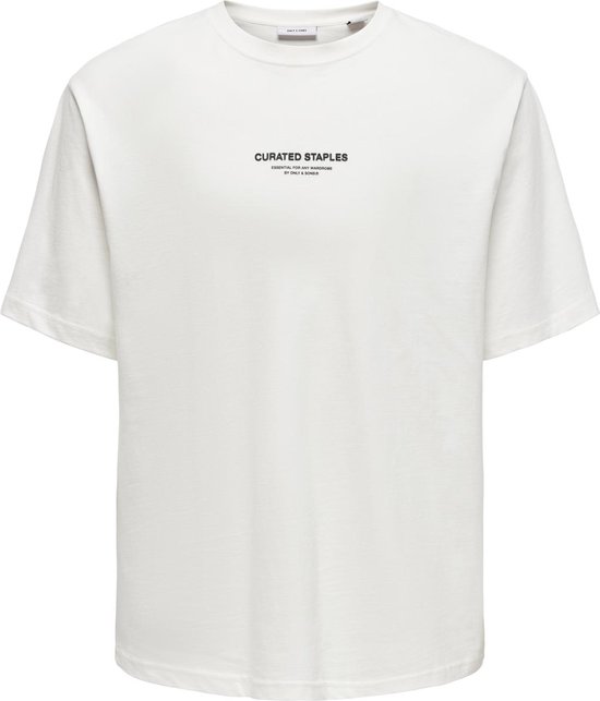 Only & Sons T-shirt Onscurated RLX imprimé SS Tee 22030925 Cloud Dancer taille homme- S