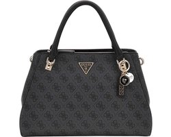 GUESS Handtas Schoudertas Noelle Girlfriend Satchel Coal Logo Antraciet