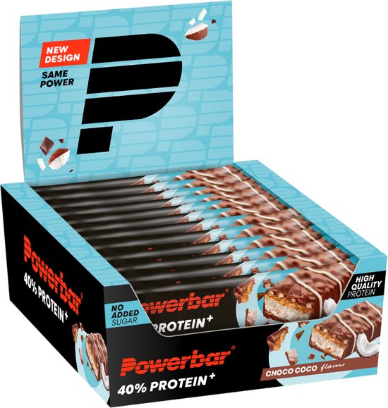 Powerbar eiwitreep - 40% Protein+ Bar - Choco Coco - 12x40g — afbeelding 3