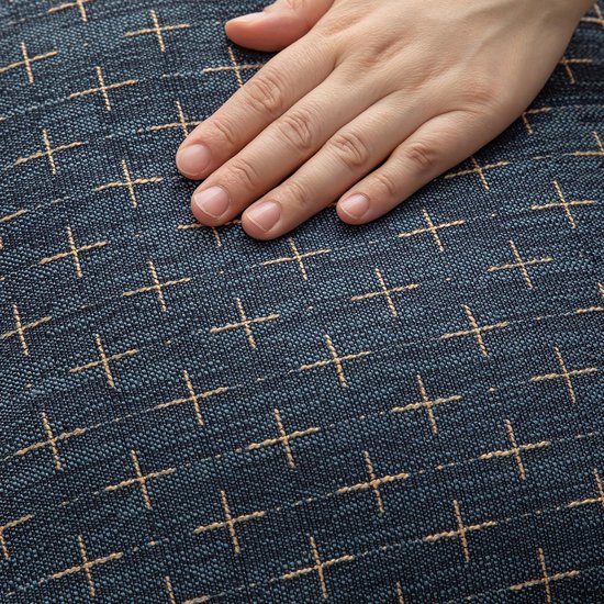 Selbro ® Chique en Rustieke Kussenslopen voor Moderne Woonruimte - Set van 2 in Diepblauw