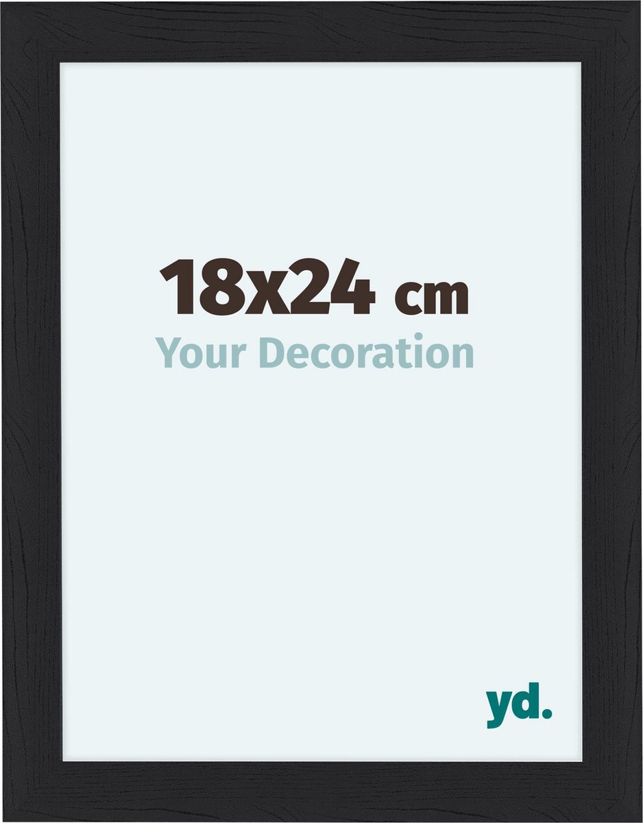 yd. Your Decoration - Fotolijst 36x48 cm - MDF - Zwart Houtnerf - Como