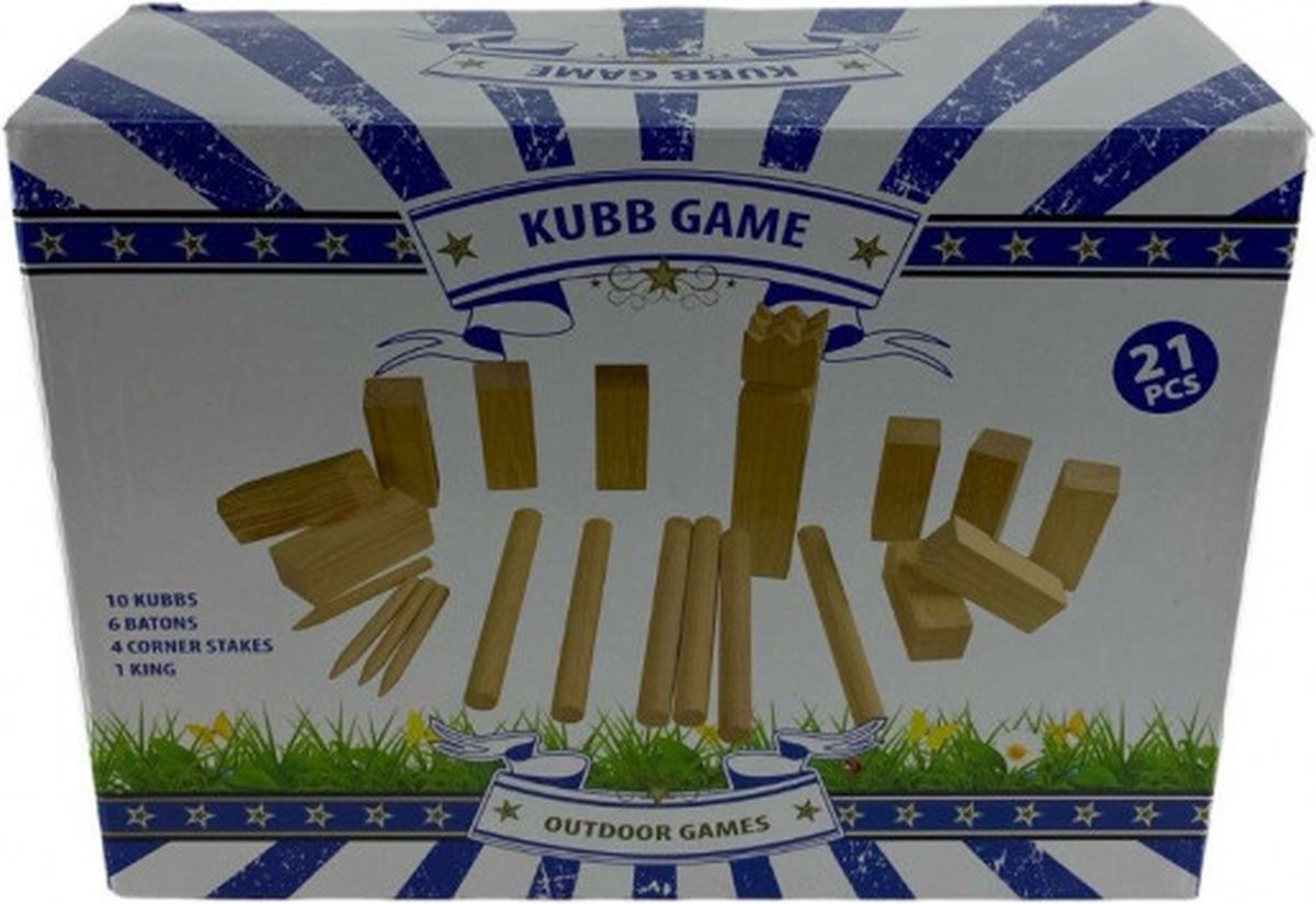Puck Outdoor Games Kubb Family Pro set houten werpspel