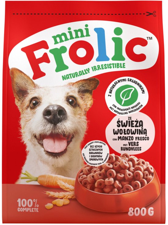Frolic Droog Mini - Hondenvoer - Rund 800 gr
