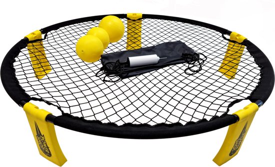 Jeu de boules set met 8 kunststof ballen