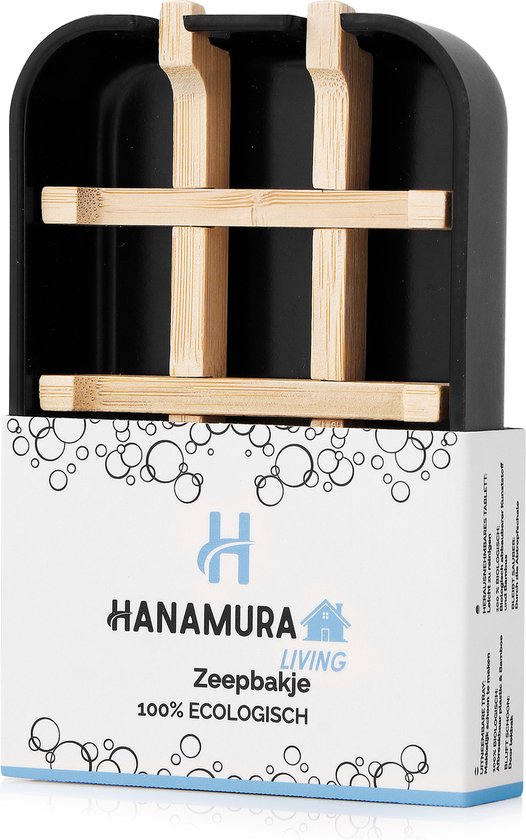 Porte-savon Hanamura - Biodégradable - Porte-savon pour salle de bain et Cuisine - Bamboe