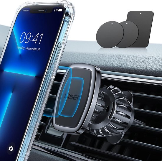 Foto: Telefoonhouder auto magnetische car phone holder 6 krachtige magneten phone holder car magnetische auto telefoonhouder compatibel met iphone 15 pro max14 13 galaxy xiaomi