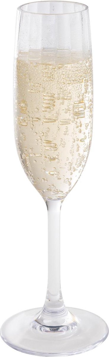 Mousserend wijnglas - transparant Tritan-kunststof - Ø 5 cm - hoogte 23 cm - 190 ml