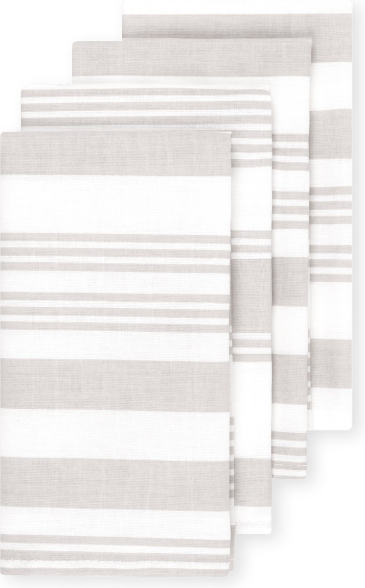 Goedkoopste Mistral Home - ZAKDOEK - katoen - 38 x 38 cm - strepen - beige